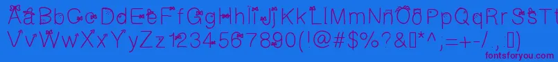 Galfont Font – Purple Fonts on Blue Background
