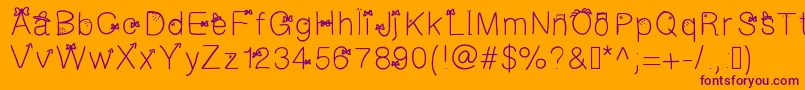 Шрифт Galfont – фиолетовые шрифты на оранжевом фоне