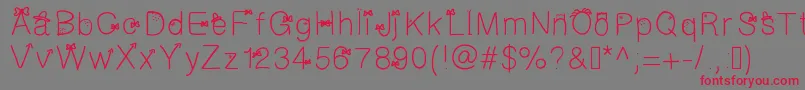 Galfont Font – Red Fonts on Gray Background