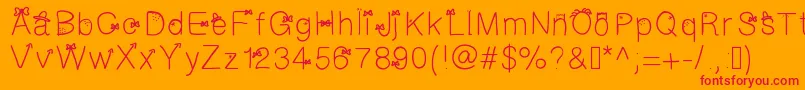 Galfont Font – Red Fonts on Orange Background