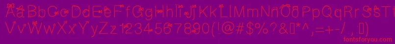 Galfont Font – Red Fonts on Purple Background