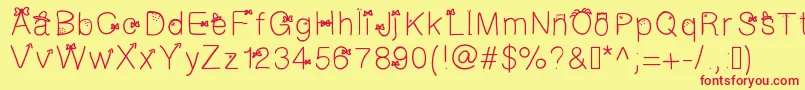 Galfont Font – Red Fonts on Yellow Background