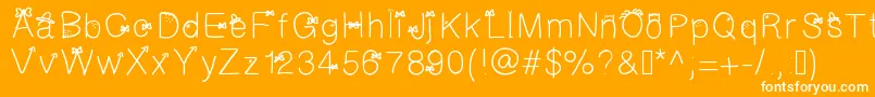 Galfont-fontti – valkoiset fontit oranssilla taustalla