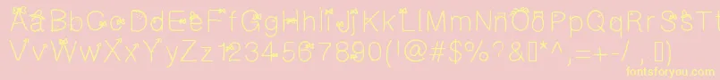 Galfont Font – Yellow Fonts on Pink Background