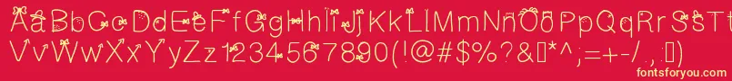 Galfont Font – Yellow Fonts on Red Background