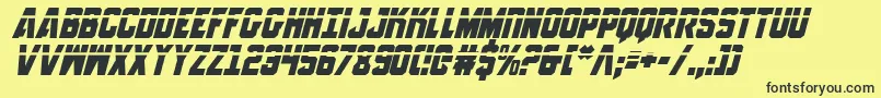 AnitllesLaserItalic Font – Black Fonts on Yellow Background
