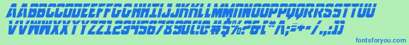 AnitllesLaserItalic Font – Blue Fonts on Green Background