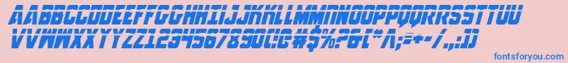 AnitllesLaserItalic Font – Blue Fonts on Pink Background