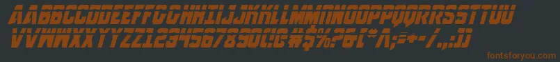 AnitllesLaserItalic Font – Brown Fonts on Black Background
