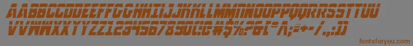 AnitllesLaserItalic Font – Brown Fonts on Gray Background