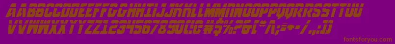 AnitllesLaserItalic Font – Brown Fonts on Purple Background
