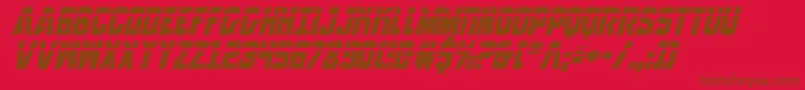 AnitllesLaserItalic Font – Brown Fonts on Red Background