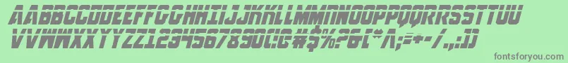 AnitllesLaserItalic Font – Gray Fonts on Green Background