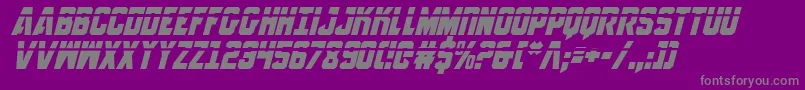 AnitllesLaserItalic-Schriftart – Graue Schriften auf violettem Hintergrund