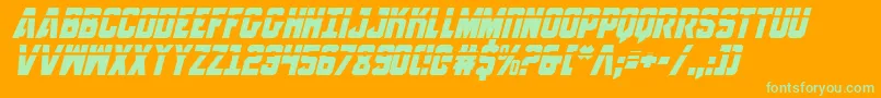 Weitere Informationen zur AnitllesLaserItalic-Schriftart AnitllesLaserItalic-Schriftart – Grüne Schriften auf orangefarbenem Hintergrund