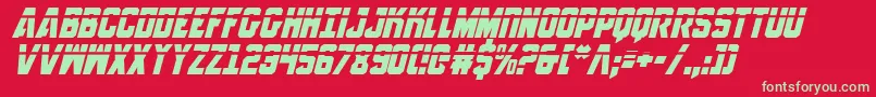 AnitllesLaserItalic Font – Green Fonts on Red Background