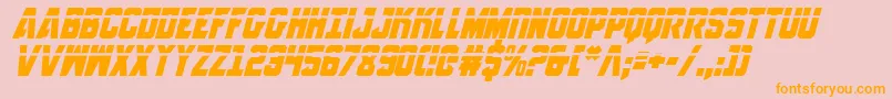 AnitllesLaserItalic Font – Orange Fonts on Pink Background