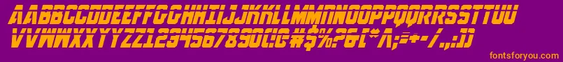 AnitllesLaserItalic Font – Orange Fonts on Purple Background