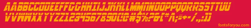 AnitllesLaserItalic Font – Orange Fonts on Red Background