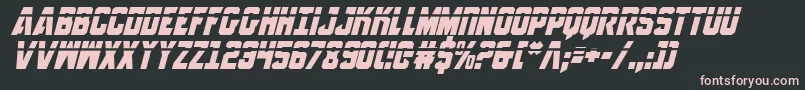 AnitllesLaserItalic-fontti – vaaleanpunaiset fontit mustalla taustalla