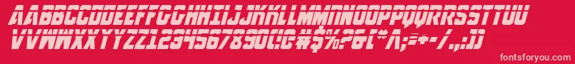 AnitllesLaserItalic-fontti – vaaleanpunaiset fontit punaisella taustalla