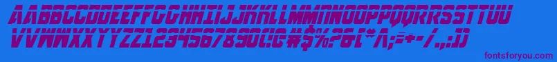 Шрифт AnitllesLaserItalic – фиолетовые шрифты на синем фоне
