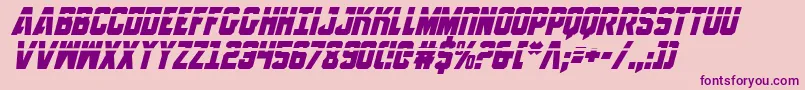 AnitllesLaserItalic Font – Purple Fonts on Pink Background