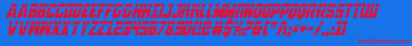 Шрифт AnitllesLaserItalic – красные шрифты на синем фоне