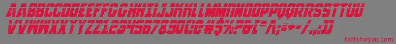 AnitllesLaserItalic Font – Red Fonts on Gray Background