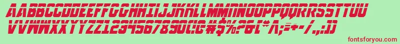 AnitllesLaserItalic Font – Red Fonts on Green Background