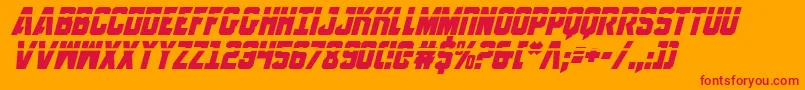 AnitllesLaserItalic Font – Red Fonts on Orange Background
