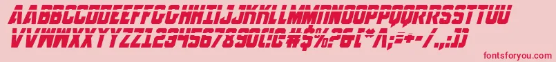 AnitllesLaserItalic Font – Red Fonts on Pink Background