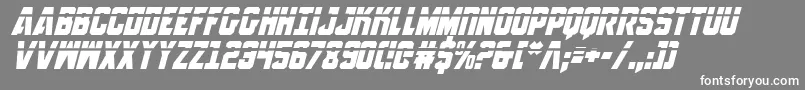 フォントAnitllesLaserItalic – 灰色の背景に白い文字