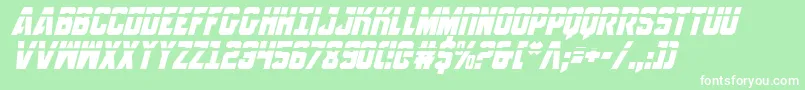 AnitllesLaserItalic Font – White Fonts on Green Background
