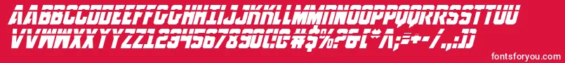 AnitllesLaserItalic Font – White Fonts on Red Background