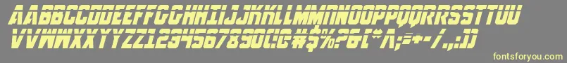 AnitllesLaserItalic-fontti – keltaiset fontit harmaalla taustalla