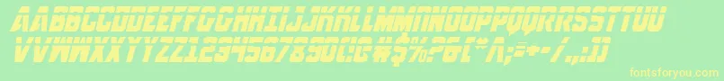 Шрифт AnitllesLaserItalic – жёлтые шрифты на зелёном фоне