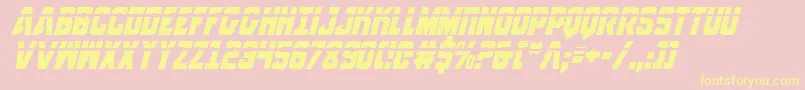 AnitllesLaserItalic Font – Yellow Fonts on Pink Background