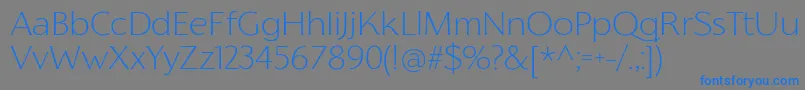 FlorentiaExtralightTrial Font – Blue Fonts on Gray Background
