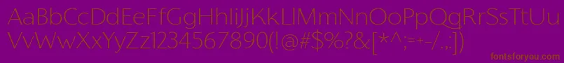 FlorentiaExtralightTrial Font – Brown Fonts on Purple Background