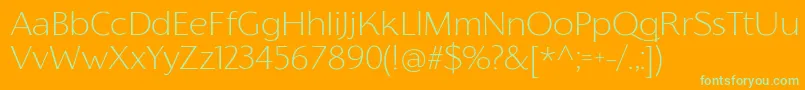 FlorentiaExtralightTrial Font – Green Fonts on Orange Background