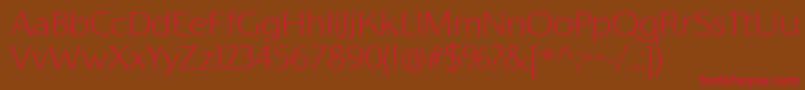 FlorentiaExtralightTrial Font – Red Fonts on Brown Background