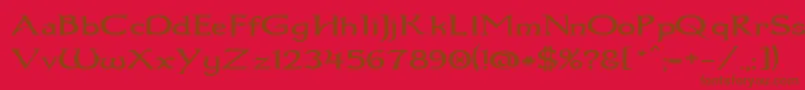 Police Dum1wide – polices brunes sur fond rouge
