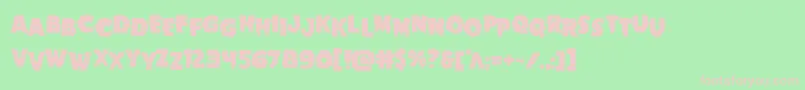 Goblincreekstag Font – Pink Fonts on Green Background