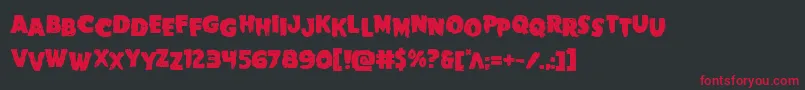 Goblincreekstag Font – Red Fonts on Black Background