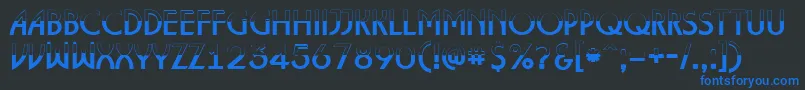 ALancetbw Font – Blue Fonts on Black Background