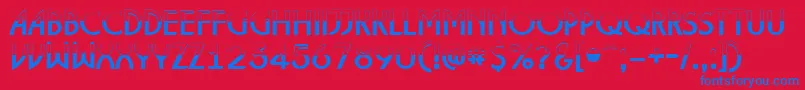 Czcionka ALancetbw – niebieskie czcionki na czerwonym tle