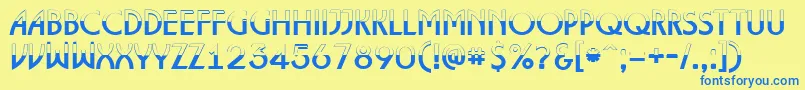 ALancetbw Font – Blue Fonts on Yellow Background