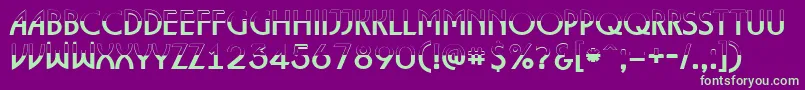 ALancetbw Font – Green Fonts on Purple Background