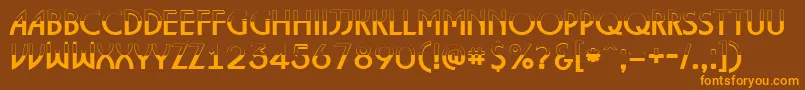 ALancetbw Font – Orange Fonts on Brown Background